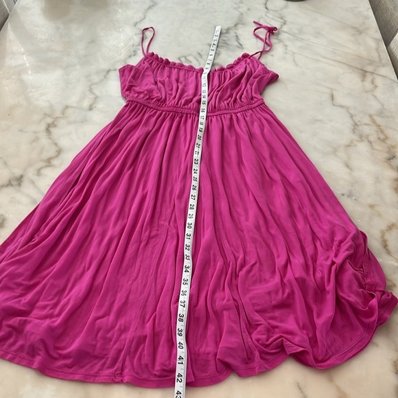 J Crew Magenta Pink Crinkle Midi Dress Dress Loose Fit Sz XS to S - Picture 12 of 16